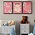 Kit 3 Quadros Decorativos Floral Menina Frases Para Bebê Fundo Rosa - Imagem 9