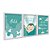 Kit 3 Quadros Decorativos Nuvens Céu Menino Frases Para Bebê Fundo Turquesa - Imagem 2