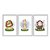 Kit 3 Quadros Decorativos Desenho Infantil Leão Girafa e Macaco - Imagem 1