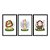 Kit 3 Quadros Decorativos Desenho Infantil Leão Girafa e Macaco - Imagem 3