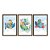 Kit 3 Quadros Decorativos Desenho Infantil Animais em veiculos Fundo Céu Azul - Imagem 5
