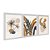 Kit 3 Quadros Decorativos Plantas Boho Listras Coloridas Fundo Bege - Imagem 2