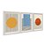 Kit 3 Quadros Decorativos Formas Geométricas E listras Horizontais Pretas Abstrato Moderno - Imagem 2