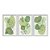 Kit 3 Quadros Decorativos Fomas Verdes Variadas E Plantas Abstrato Moderno - Imagem 1