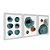 Kit 3 Quadros Decorativos Círculos Não Uniformes Azuis Detalhes Dourados - Imagem 2