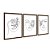 Kit 3 Quadros Decorativos Desenho Do Rosto De Uma Mulher Rosas Preto E Branco - Imagem 6
