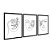 Kit 3 Quadros Decorativos Desenho Do Rosto De Uma Mulher Rosas Preto E Branco - Imagem 4