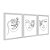 Kit 3 Quadros Decorativos Desenho Do Rosto De Uma Mulher Rosas Preto E Branco - Imagem 2