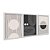 Kit 3 Quadros Decorativos Linhas Pretas Com Círculos Recortados Abstrato Moderno - Imagem 2