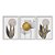 Kit 3 Quadros Decorativos Efeito Pintura Pantas Disco De Ouro Ao Fundo - Imagem 1