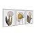 Kit 3 Quadros Decorativos Efeito Pintura Pantas Disco De Ouro Ao Fundo - Imagem 2