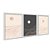 Kit 3 Quadros Decorativos Desenho Do Horizonte Bege e Preto Linhas Rosê - Imagem 2