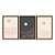 Kit 3 Quadros Decorativos Desenho Do Horizonte Bege e Preto Linhas Rosê - Imagem 5