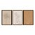 Kit 3 Quadros Decorativos Desenho De Plantas E Flores Fundo Tons de Marrom - Imagem 5