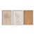 Kit 3 Quadros Decorativos Desenho De Plantas E Flores Fundo Tons de Marrom - Imagem 1