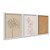 Kit 3 Quadros Decorativos Desenho De Plantas E Flores Fundo Tons de Marrom - Imagem 2
