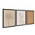 Kit 3 Quadros Decorativos Desenho De Plantas E Flores Fundo Tons de Marrom - Imagem 4