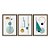 Kit 3 Quadros Decorativos Formas Geométricas Variadas Texturizadas Abstrato Moderno - Imagem 5