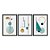 Kit 3 Quadros Decorativos Formas Geométricas Variadas Texturizadas Abstrato Moderno - Imagem 3
