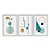 Kit 3 Quadros Decorativos Formas Geométricas Variadas Texturizadas Abstrato Moderno - Imagem 1