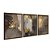 Kit 3 Quadros Decorativos Abstrato Mármore Preto E Dourado Com Folhas De Ouro - Imagem 6