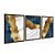 Kit 3 Quadros Decorativos Tem Três Flores Azuis Que Estão Num Vaso - Imagem 6