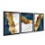 Kit 3 Quadros Decorativos Tem Três Flores Azuis Que Estão Num Vaso - Imagem 4