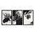 Kit 3 Quadros Decorativos Manchas Rabiscos Piceladas De Tinta Preta Abstrato - Imagem 3