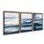 Kit 3 Quadros Decorativos Efeito Pintura Oceano Azul E Branco Abstrato - Imagem 6