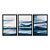 Kit 3 Quadros Decorativos Efeito Pintura Oceano Azul E Branco Abstrato - Imagem 3