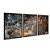 Kit 3 Quadros Decorativos Abstrato Tintas Misturadas Dourado Moderno - Imagem 6