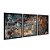 Kit 3 Quadros Decorativos Abstrato Tintas Misturadas Dourado Moderno - Imagem 4