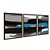 Kit 3 Quadros Decorativos Efeito Pintura Pinceladas Horizontais Pretas e Azuis Abstrato - Imagem 6