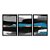 Kit 3 Quadros Decorativos Efeito Pintura Pinceladas Horizontais Pretas e Azuis Abstrato - Imagem 3