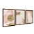 Kit 3 Quadros Decorativos Efeito Pintura Pinceladas de Tinta Rosa Círculo De Ouro - Imagem 6