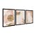Kit 3 Quadros Decorativos Efeito Pintura Pinceladas de Tinta Rosa Círculo De Ouro - Imagem 4