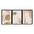 Kit 3 Quadros Decorativos Efeito Pintura Pinceladas de Tinta Rosa Círculo De Ouro - Imagem 3