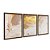 Kit 3 Quadros Decorativos Efeito Pintura Pinceladas de Tinta Rosa Detalhes Dourados - Imagem 6