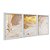 Kit 3 Quadros Decorativos Efeito Pintura Pinceladas de Tinta Rosa Detalhes Dourados - Imagem 2
