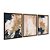 Kit 3 Quadros Decorativos Efeito Pintura Pinceladas de Tinta Azul Rosa Detalhes Dourados - Imagem 6