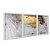 Kit 3 Quadros Decorativos Efeito Pintura Manchas de Tinta Azul Rosa Detalhes Dourados - Imagem 2