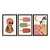 Kit 3 Quadros Decorativos Mulher Praia Sorvete Boho Minimalista - Imagem 3