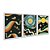 Kit 3 Quadros Decorativos Estação Espacial Psicodélico Planetas Colorido Abstrato - Imagem 2