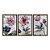 Kit 3 Quadros Decorativos Efeito Pintura Flores Vermelhas Vintage - Imagem 5