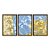 Kit 3 Quadros Decorativos Flores Amarelas Refletidas No Lago Azul Efeito Pintura - Imagem 5