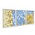 Kit 3 Quadros Decorativos Flores Amarelas Refletidas No Lago Azul Efeito Pintura - Imagem 2