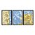 Kit 3 Quadros Decorativos Flores Amarelas Refletidas No Lago Azul Efeito Pintura - Imagem 3