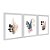 Kit 3 Quadros Decorativos Folhas E Flores Em Um Vaso Minimalista - Imagem 2