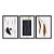 Kit 3 Quadros Decorativos Formas Geométricas E Orgãnicas Azuis E Marrom - Imagem 3