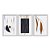 Kit 3 Quadros Decorativos Formas Geométricas E Orgãnicas Azuis E Marrom - Imagem 1